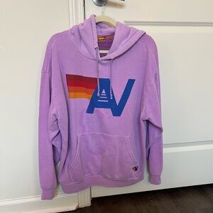 Aviator Nation Lavender Hoodie with Vibrant Logo